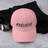 Alotofit Believe Black Embroidery Dad hat w/ side branding