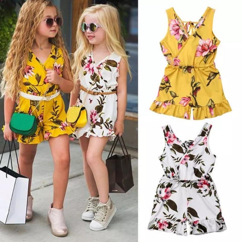 Yellow Flower Romper 3T - 5T