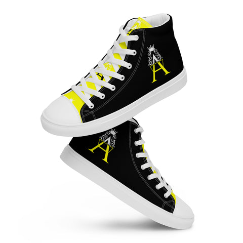 Alotofit Royal A White/Yellow Logo Men’s high top canvas shoes
