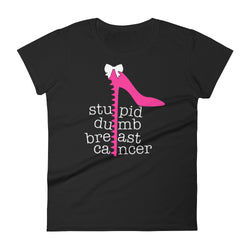 Alotofit Breast Cancer White Pink Women's short sleeve t-shirt w/ outside logo