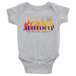 Alotofit Fire Blue Logo Infant Bodysuit (NB-24MONTHS)