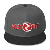 Alotofit Go Global Red & White Logo Wool Blend Snapback (3D PUFF)