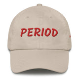 Alotofit Period Red Cotton Dad Cap in 3D Puff w/ side branding