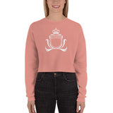 Alotofit Queen Luxury White Crop Sweatshirt
