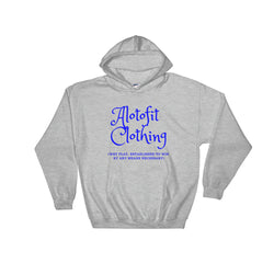 Alotofit Clothing Blue Logo Hooded Sweatshirt w/ outside logo