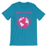 Alotofit Clothing Breast Cancer Unisex short sleeve t-shirt w/ outside logo