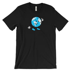 Alotofit Globe Character Front & Back Original Logo Unisex Short Sleeve T-shirt