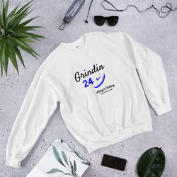 Alotofit Grindin 24/7 Blk/Blue Text Sweatshirt