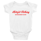 Alotofit Clothing Red Logo Infant Bodysuit