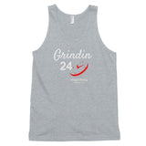 Alotofit Grindin 24/7 Wht/Red Classic tank top (unisex)