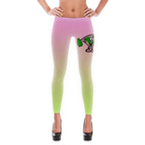 Alotofit Muscle Up Pink/Limeade Logo Leggings