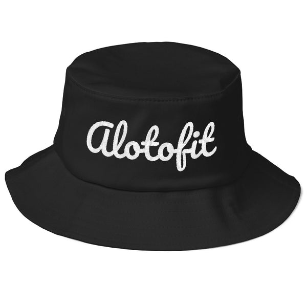 Alotofit Pacifico White Text Embroidered Old School Bucket Hat