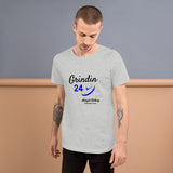 Alotofit Grindin 24/7 Blk/Blue Text Short-Sleeve Unisex T-Shirt