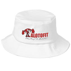Alotofit Muscle Up Red/Blk/Wht Old School Bucket Hat