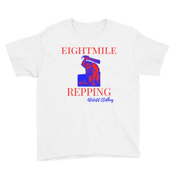 Alotofit Eightmile Repping Red Blue Youth Short Sleeve T-Shirt w/ outside logo