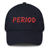 Alotofit Period Red Cotton Dad Cap in 3D Puff w/ side branding