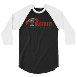 Alotofit Muscle Up Red/Grey/White Logo 3/4 sleeve raglan shirt (XS-2XL)