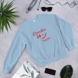 Alotofit Grindin 24/7 Red Text Sweatshirt