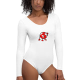 Alotofit Red/Wht/Blk Logo Long Sleeve Bodysuit