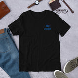 Alotofit Bag Cha$er Blue embroidered Short-Sleeve Unisex T-Shirt