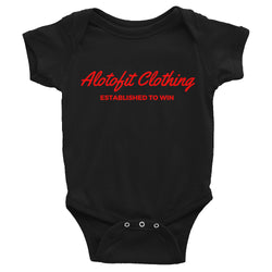 Alotofit Clothing Red Logo Infant Bodysuit