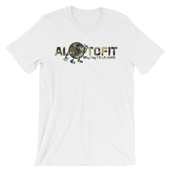 Alotofit Globeman Camo Logo Unisex short sleeve t-shirt