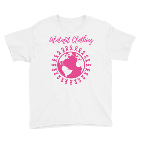 Alotofit Breast Cancer Youth Short Sleeve T-Shirt