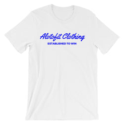 Alotofit Clothing Blue Logo Unisex short sleeve t-shirt