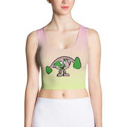 Alotofit Muscle Up Pink/Limeade Logo Sublimation Cut & Sew Crop Top