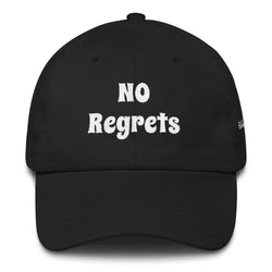 Alotofit NO Regrets White Embroidered Cotton Dad Cap