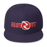 Alotofit Go Global Red & White Logo Wool Blend Snapback (3D PUFF)