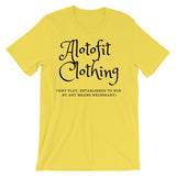 Alotofit Clothing 2 Black Logo unisex short sleeve t-shirt