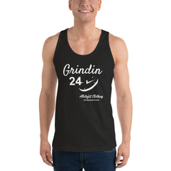 Alotofit Grindin 24/7 White Text Classic tank top (unisex)