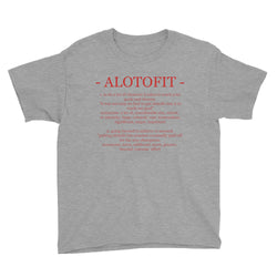 Alotofit Definition Red Logo Youth Short Sleeve T-Shirt (XS-XL)
