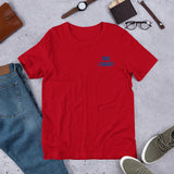 Alotofit Bag Cha$er Blue embroidered Short-Sleeve Unisex T-Shirt