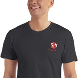 Alotofit Globeman Red/Wht/Blk Embroidered T-Shirt