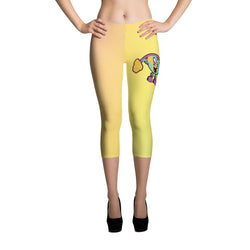 Alotofit Muscle Up Tropical Logo Capri Leggings