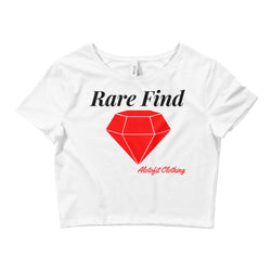 Alotofit Rare Find Red Diamond Logo Women’s Crop Tee