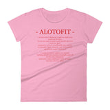 Alotofit Definition Red Logo Women's Short Sleeve T-shirt