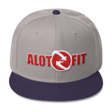 Alotofit Go Global Red & White Logo Wool Blend Snapback (3D PUFF)