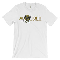 Alotofit Globeman MetallicGold/Black Logo Unisex short sleeve t-shirt