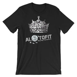 Alotofit Silver Crown Logo Unisex short sleeve t-shirt