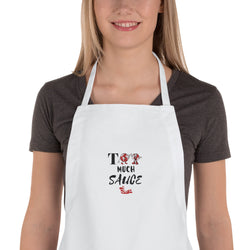 Alotofit Too Much Sauce Blk/Red/Wht Embroidered Apron