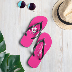 Alotofit Established To Win & Logo Pink/Wht/Blk Flip-Flops