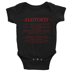 Alotofit Definition Red Logo Infant Bodysuit
