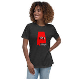 Alotofit Alabama 163 Blk/Red/Wht Women's Relaxed T-Shirt