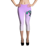 Alotofit Muscle Up Turquoise/Purple Logo Capri Leggings