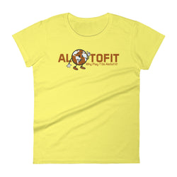 Alotofit Globeman Orange & White Logo Women's Short Sleeve T-shirt