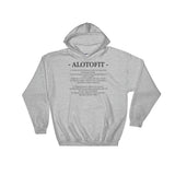 Alotofit Definition Black Logo Hooded Sweatshirt