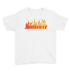 Alotofit Fire Red Logo Youth Short Sleeve T-Shirt (XS-XL)
